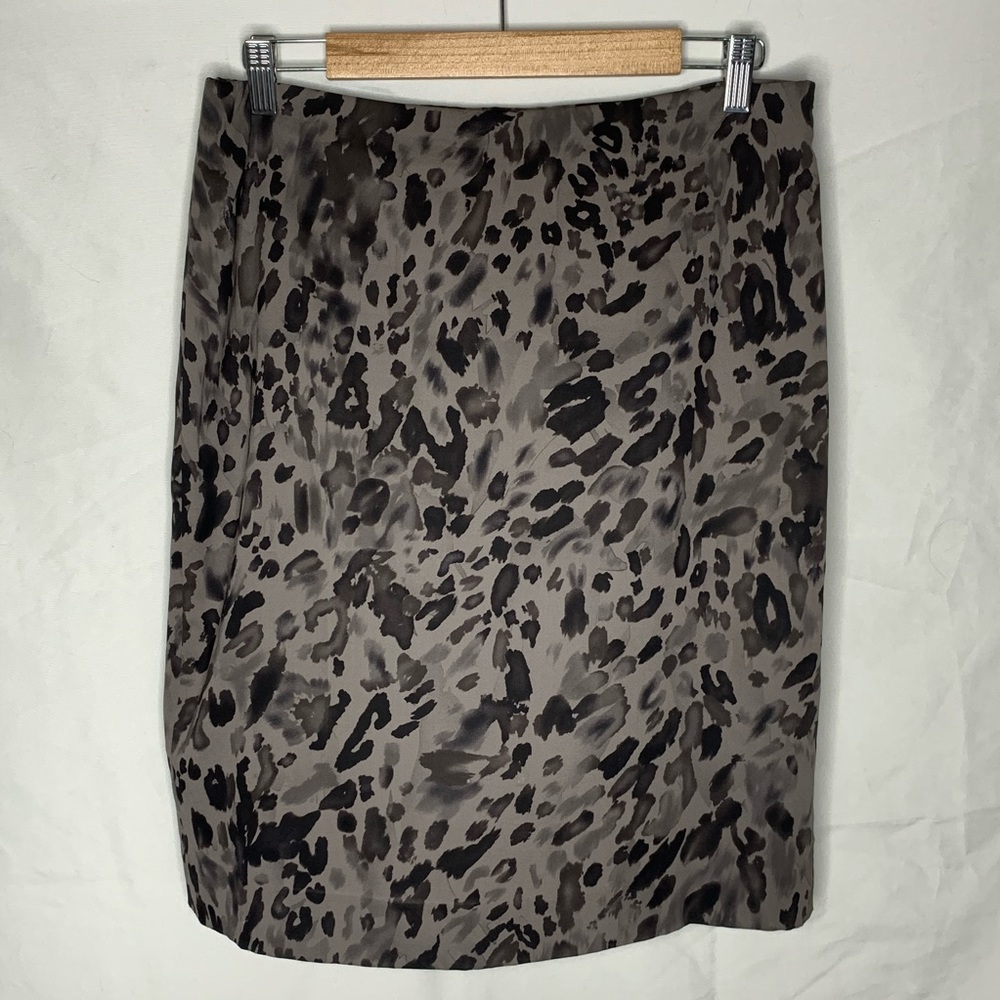 COPY - Ann Taylor silk animal print skirt